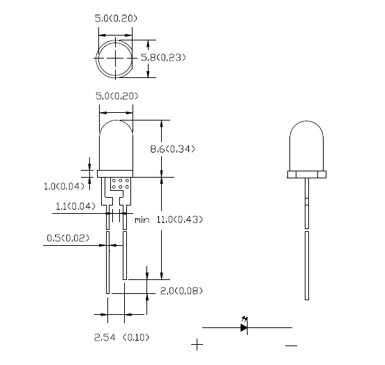 High Power LED 5mm 0.5W