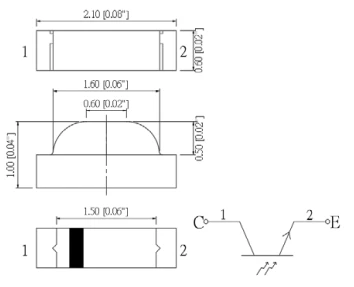 SMD 0802 Side View Phototransistor PT LED high quality